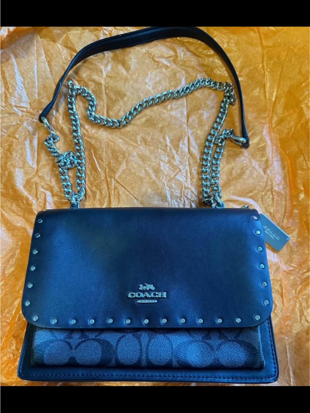 COACH Black Chain-Handle Shoulder Bag